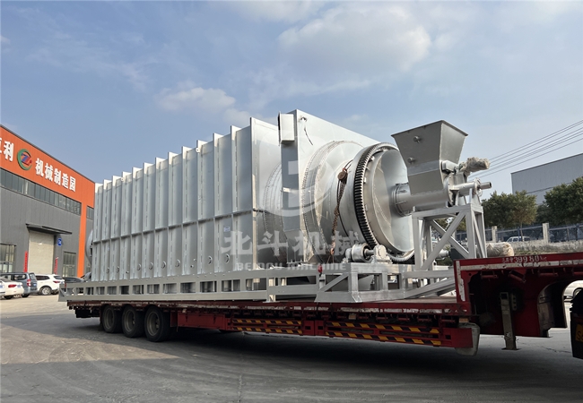 连续式环保椰壳炭化炉三车齐发广东地区